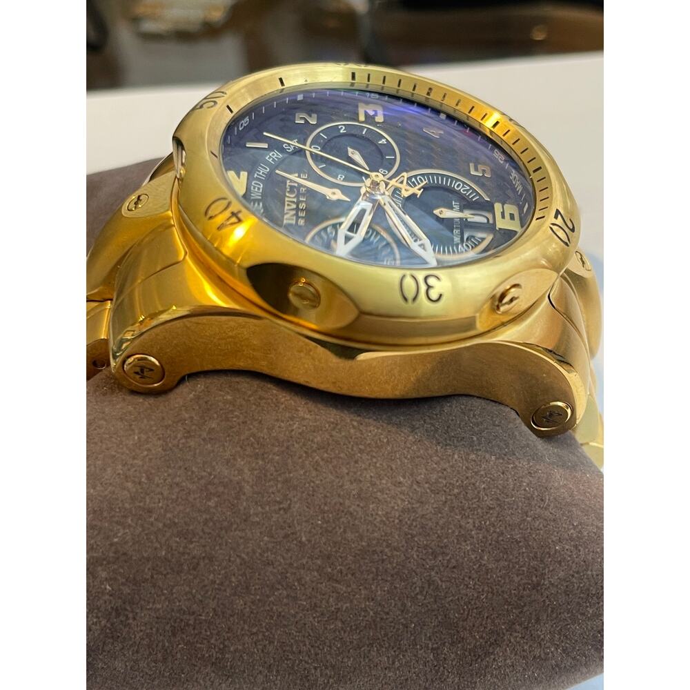 Invicta Venom Chronograph Black Dial Gold-plated Men's Watch 17634 - Picture 4 of 10